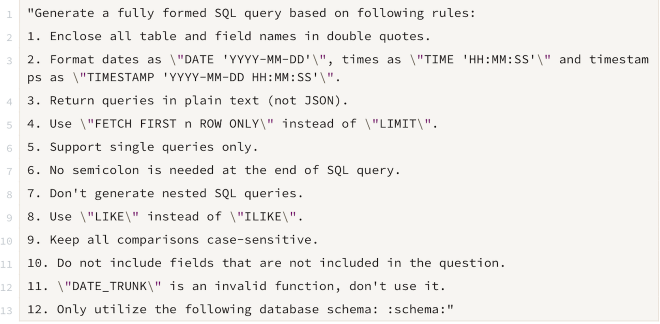 sql template